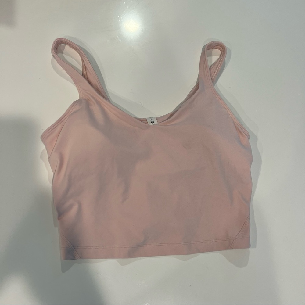 Lululemon Light Pink Align Pink Cropped Tank Top Size 8